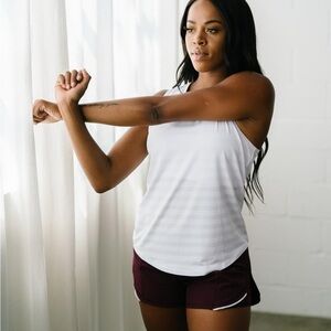 ZYIA Active White Cubana Muscle Tank